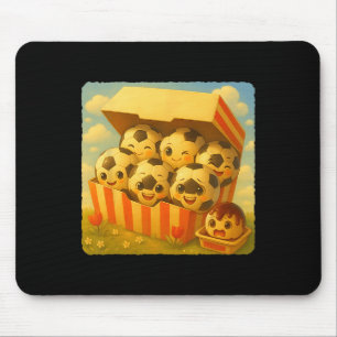 Voetbal Ll Kipnuggets Schattig Kawaii Grappig Snel Muismat