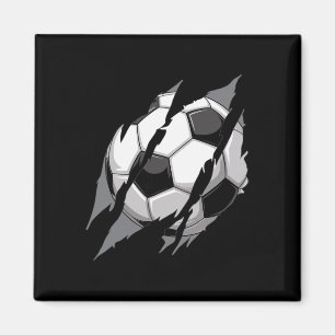 Voetbal Ll Klauw Mark Scheur Krassen Cool Wedstrij Magneet