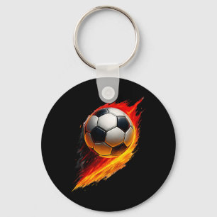 Voetbal Ll Kleurrijk Effect Tie Dye Zwart Rood Gee Sleutelhanger