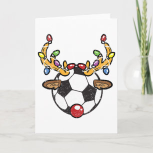 Voetbal Ll Rendier Kerst Pyjama X-mas Lichten S Kaart