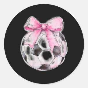 Voetbal Ll Roze Coquette Strik Dasje Meisjes Dus Ronde Sticker