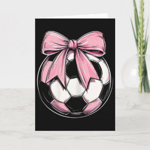 Voetbal Ll Roze Coquette Strikje Fijne Lint Meisje Kaart