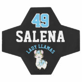 Voetbal Llama - Blauw, zwart en wit (Enkel)