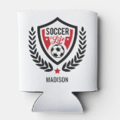 Voetbal Logo aangepaste naam Blikjeskoeler (Achterkant)