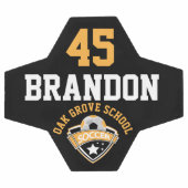 Voetbal Logo - Goud, zwart en wit (Enkel)