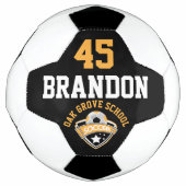 Voetbal Logo - Goud, zwart en wit (Voorkant)