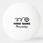 Voetbal logo pingpongbal voor tafeltennis (Voorkant)