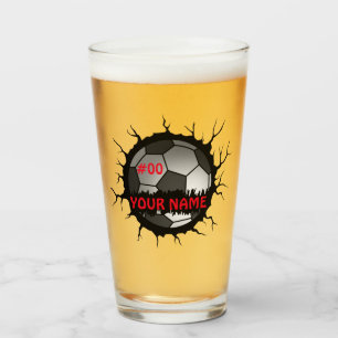Voetbal Logo, Voetbal Aangepaste naam Voetbal, Voe Glas