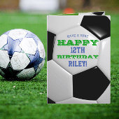 Voetbal Look Voeg Jouw naam en Jaar Verjaardag Kaart