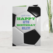 Voetbal Look Voeg Jouw naam en Jaar Verjaardag Kaart (Voorkant)