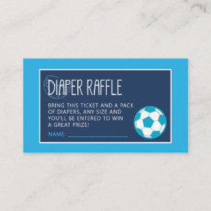 Voetbal Luier Raffle Ticket Informatiekaartje