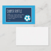 Voetbal Luier Raffle Ticket Informatiekaartje (Voorkant / Achterkant)