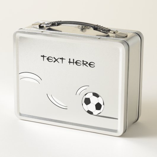 Voetbal Lunch Box VOEG JE EIGEN TEKST TOE (Achterkant)