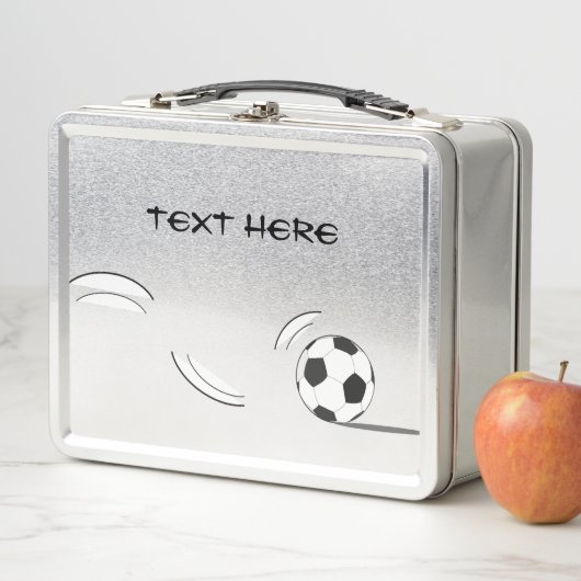 Voetbal Lunch Box VOEG JE EIGEN TEKST TOE (In situ)