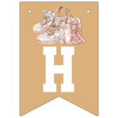 Voetbal luxe meisje verjaardag vlaggetjes (Tweede vlag)