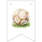 Voetbal luxe meisje verjaardag vlaggetjes (Eerste vlag)