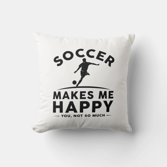 Voetbal Maakt Me Gelukkig Kussen (Voorkant)
