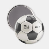 Voetbal Magnet | Gepersonaliseerde Teamnaam Jaar (Voorkant / Achterkant)