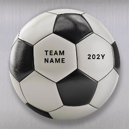 Voetbal Magnet | Gepersonaliseerde Teamnaam Jaar