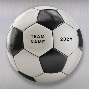 Voetbal Magnet   Gepersonaliseerde Teamnaam Jaar