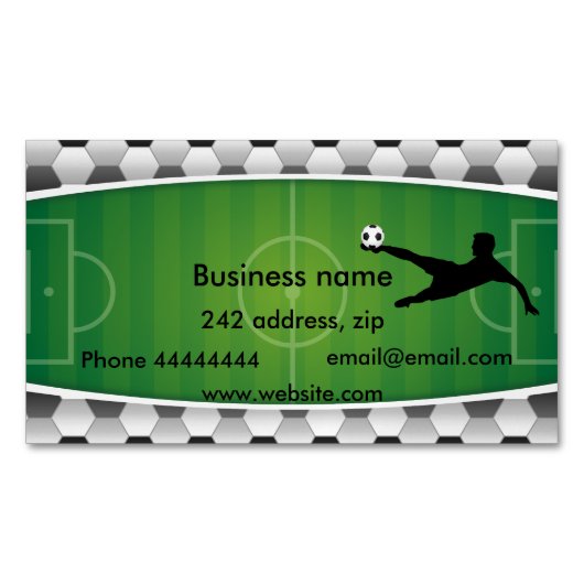 Voetbal Magnetisch Visitekaartje (Voorkant)