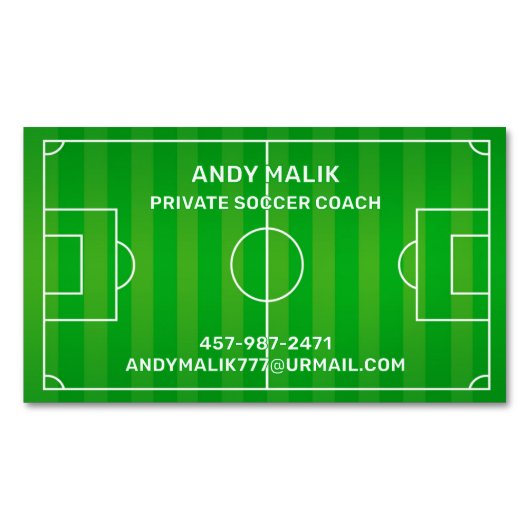 Voetbal Magnetisch Visitekaartje (Voorkant)