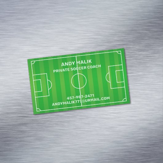 Voetbal Magnetisch Visitekaartje (Voorbeeld)