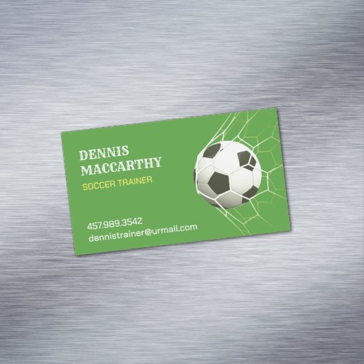 Voetbal Magnetisch Visitekaartje (Voorbeeld)