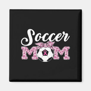 Voetbal Mam Borst Kanker Bewustheid Roze Ribbon Le Magneet