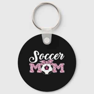 Voetbal Mam Borst Kanker Bewustheid Roze Ribbon Le Sleutelhanger