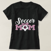 Voetbal Mam Borst Kanker Bewustheid Roze Ribbon Le T-shirt (Design voorkant)