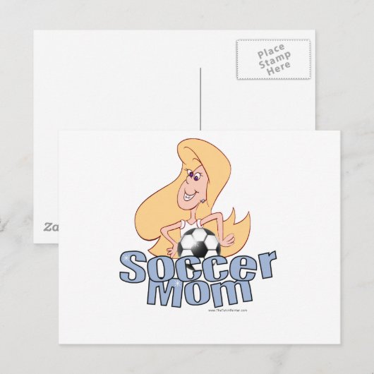 Voetbal mam briefkaart (Voorkant / Achterkant)
