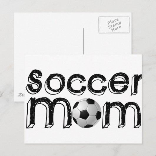 Voetbal mam briefkaart (Voorkant / Achterkant)