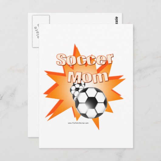 Voetbal mam briefkaart (Voorkant / Achterkant)