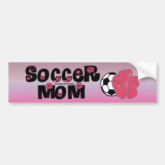 Voetbal mam bumpersticker (Voorkant)
