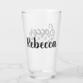 Voetbal Mam en Name Glass Glas (Achterkant)