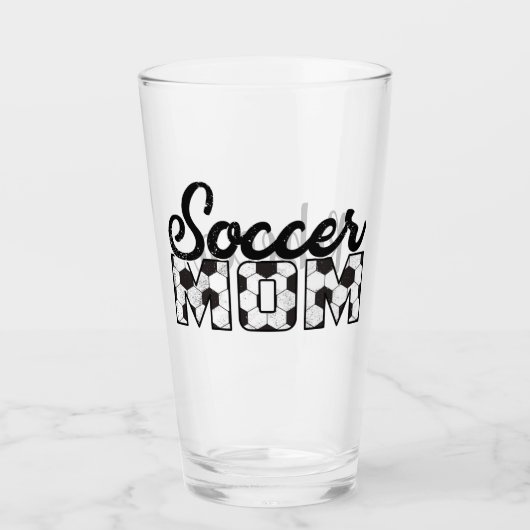 Voetbal Mam en Name Glass Glas (Voorkant)