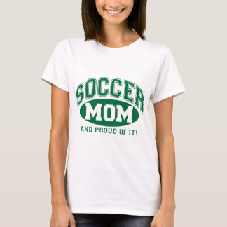Voetbal Mam en trots op het. -Green T-shirt