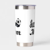 Voetbal mam geïsoleerde drinkbeker (Links)