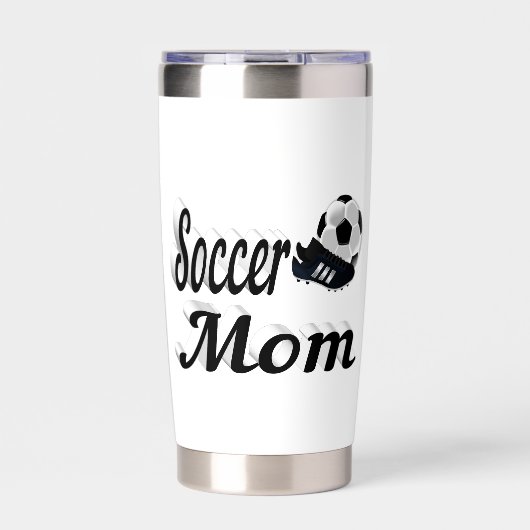 Voetbal mam geïsoleerde drinkbeker (Voorkant)