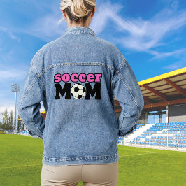 Voetbal mam gewoon een mam maar beter denim jacket