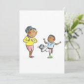 Voetbal mam kaart (Staand voorkant)