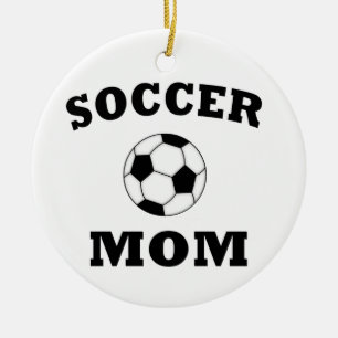 Voetbal mam keramisch ornament