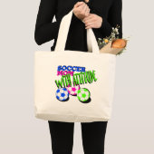 Voetbal Mam met Attitude Grote Tote Bag (Voorkant (product))