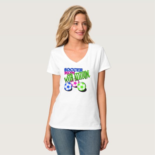 Voetbal Mam met Attitude T-shirt (Voorkant volledig)