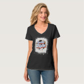 Voetbal mam Moederdag Leopard Soccer Bleaching T-shirt (Voorkant volledig)