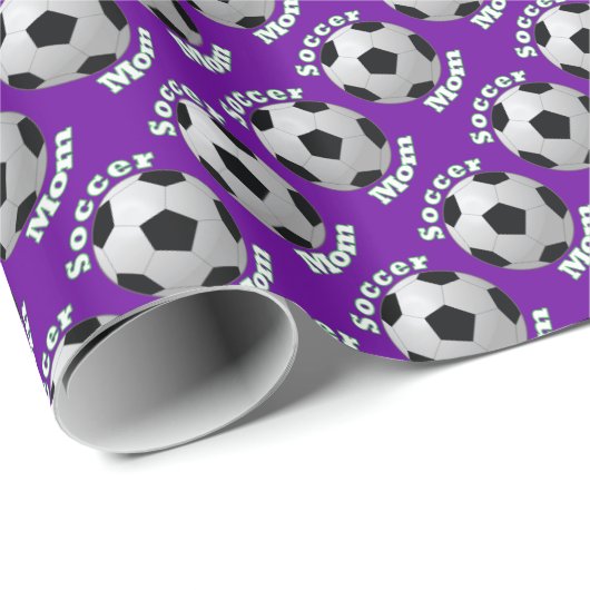 Voetbal mam op Paars Cadeaupapier (Rol Hoek)