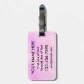 Voetbal Mam Paars & Roze Bagage Bagagelabel (Achterkant verticaal)