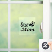 Voetbal mam raamsticker (Huis)