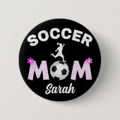 Voetbal mam ronde button 5,7 cm (Voorkant)